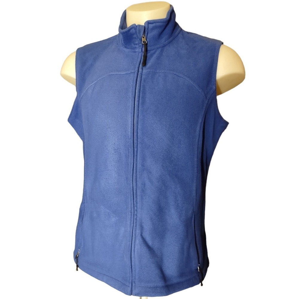 Champion Vest Jacket XL Adult X-Large Mens Fleece Full Zip Sleeveless Blue